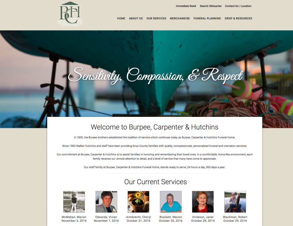 funeral home website 