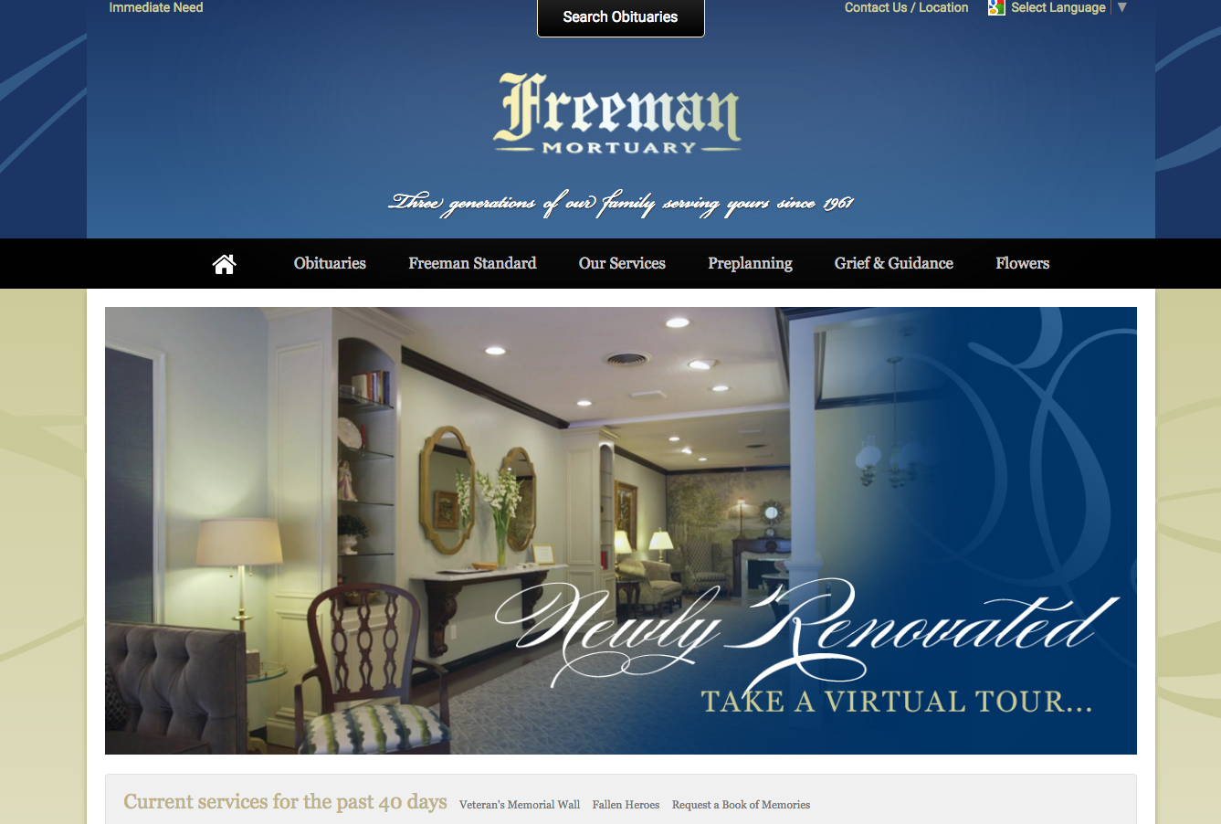 funeral home website