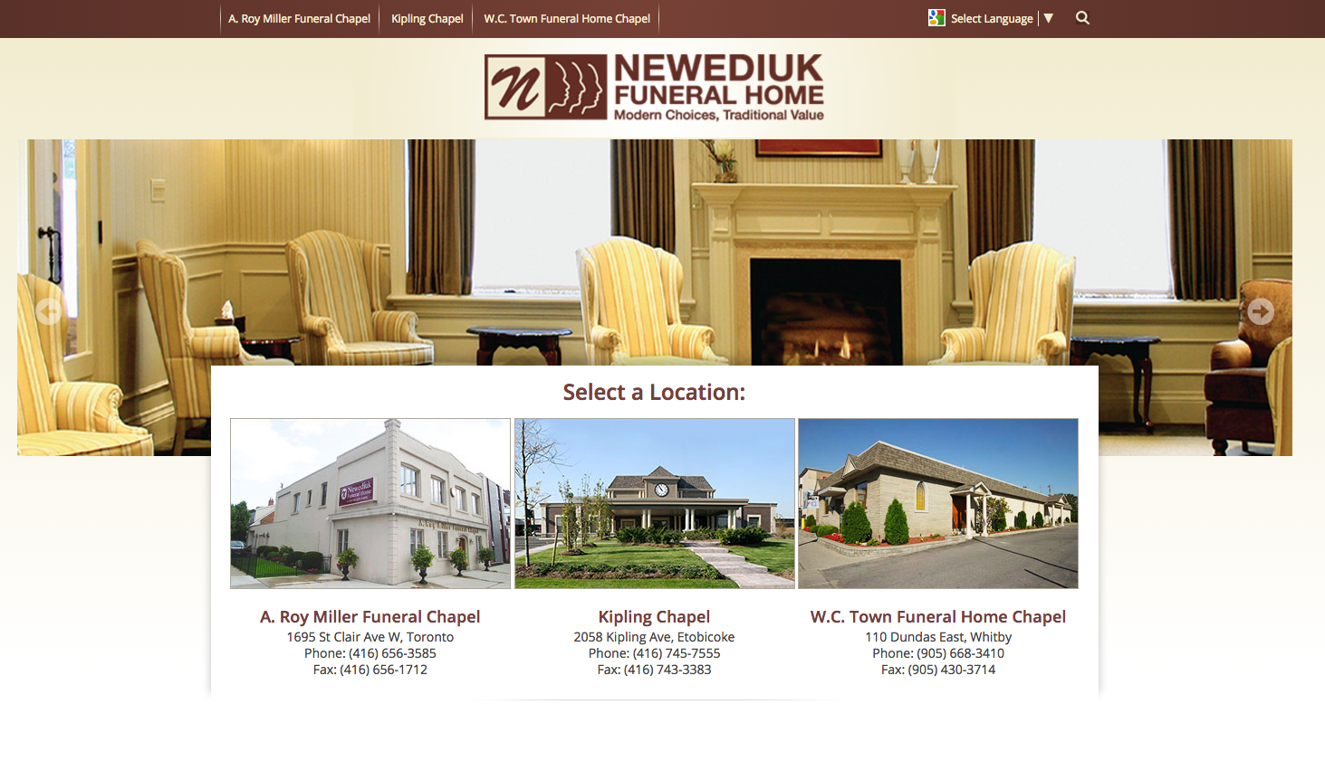 funeral home website