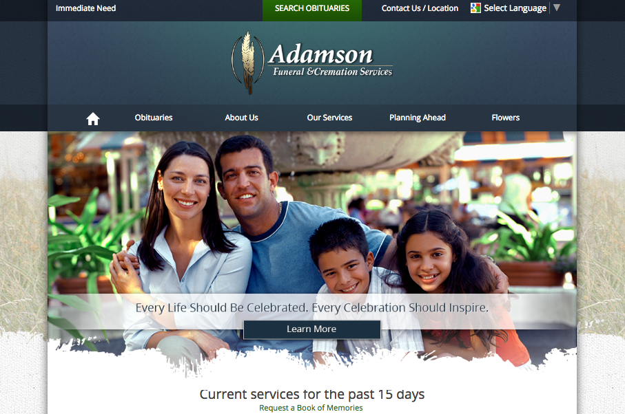 funeral home website