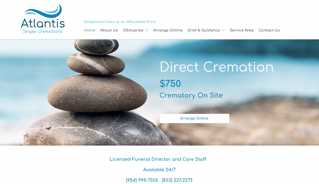 Atlantis Simple Cremation Website