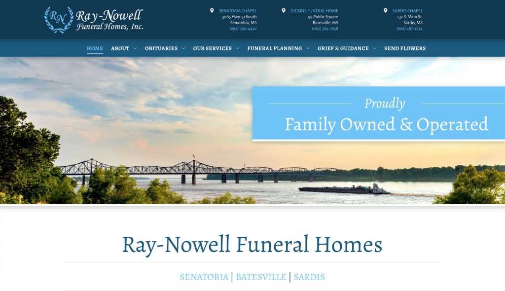 Ray-Nowell Funeral Home website